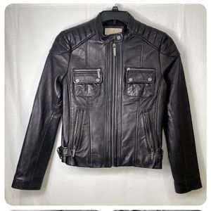 Michael kors leather jacket medium